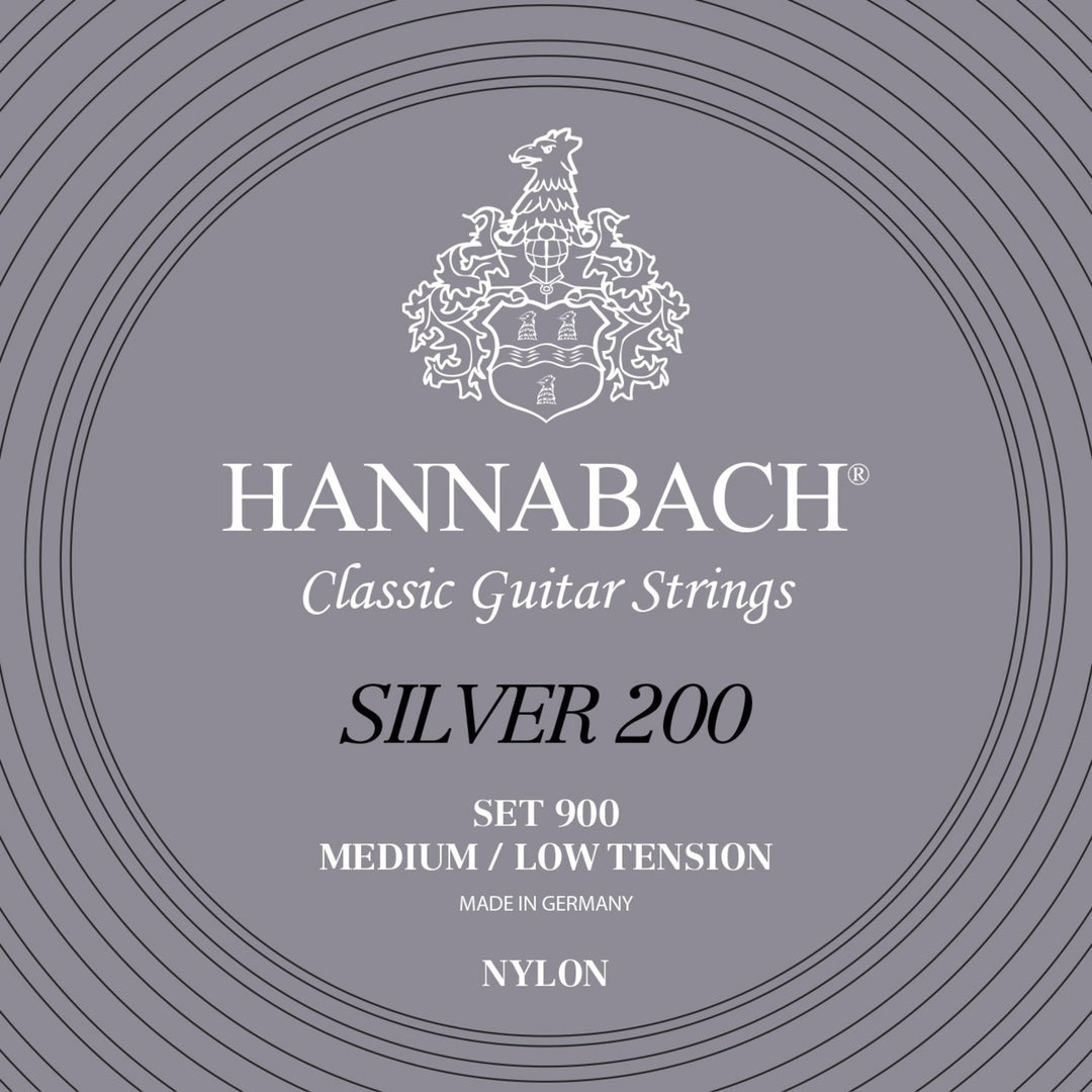 Hannabach Strings for classic guitar Series 900 Medium/Low Tension Silver 200 - Set medium low (900MLT)