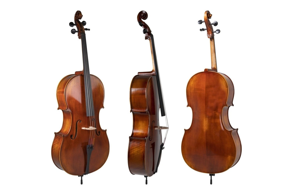 GEWA Cello Allegro Antique - 1/4 (Ready to play incl. bag, Massaranduba bow, Larsen Aurora strings, transport-secured)
