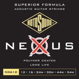 Rotosound Strings for Acoustic Guitar Nexus Coated - Set Medium Light 12-54 (NXA12)
