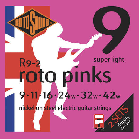 Rotosound Roto Pinks R9-2 Double Decker elguitarstrenge 9-42