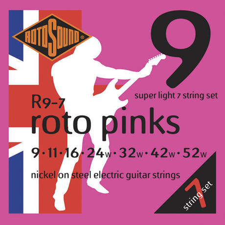 Rotosound Roto Pinks R9-7 strenge til 7-strenget elguitar 9-52