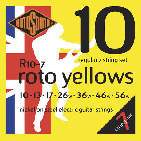 Rotosound Roto Yellows R10-7 strenge til 7-strenget elguitar 10-56