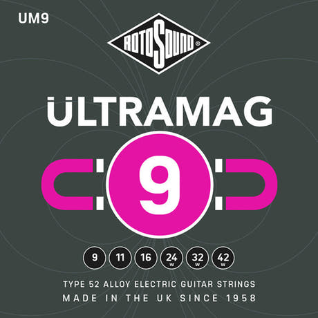 Rotosound Ultramag UM9 sæt til elguitar, 6 strenge 9-42
