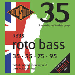 Rotosound E-Bass Strings Roto Bass - Set 4-string Nickel Medium Light 35-95 (RB35)