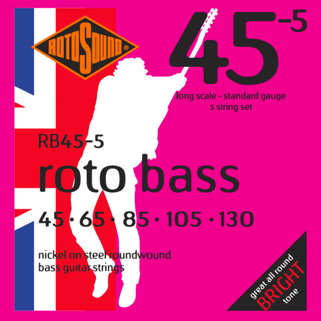 Rotosound E-Bass Strings Roto Bass - Set 5-string Nickel Standard 45-130 (RB45-5)