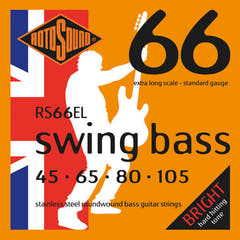 Rotosound E-Bass Strings Swing Bass 66 - Set 4-string Ex long Custom 45-105 (RS66EL)