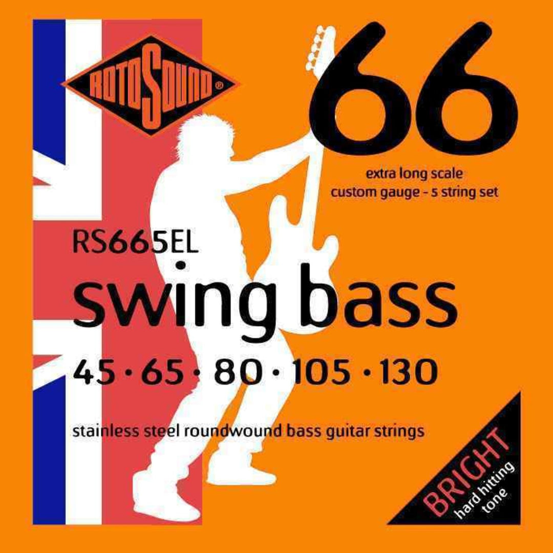Rotosound E-Bass Strings Swing Bass 66 - Set 5-string Ex long Custom 45-130 (RS665EL)