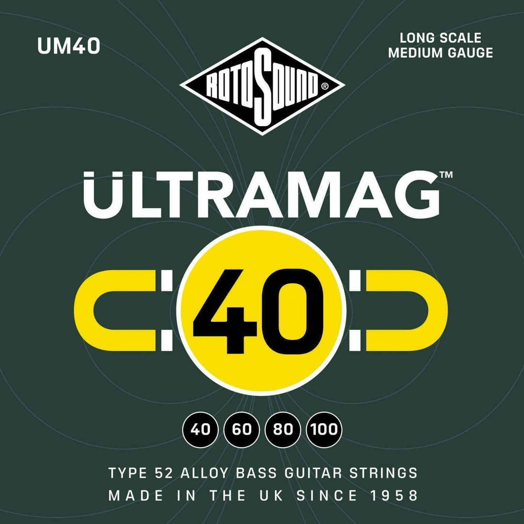 Rotosound Ultramag UM40 sæt til elbas, 4 strenge 40-100