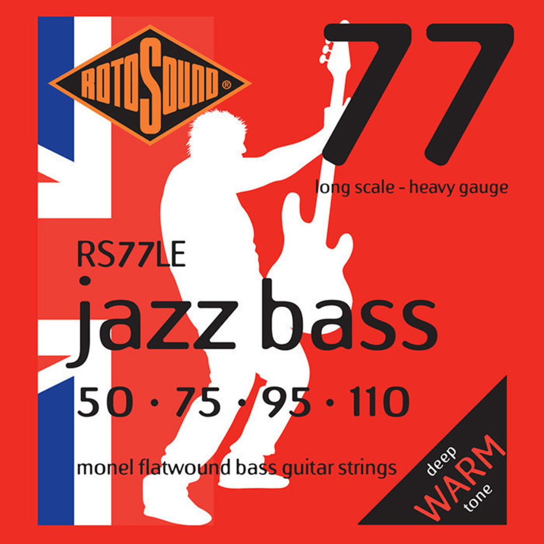 Rotosound Jazz Bass Strings Jazz Bass 77 - Set 4-string Flatwound Heavy 50-110 (RS77LE)