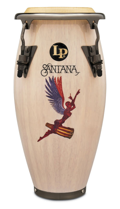 LP Santana Mini conga, Hvid, hardware i børstet nikkel, LPM197-SNW