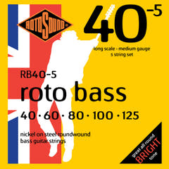 Rotosound E-Bass Strings Roto Bass - Set 5-string Nickel Standard 40-125 (RB40-5)
