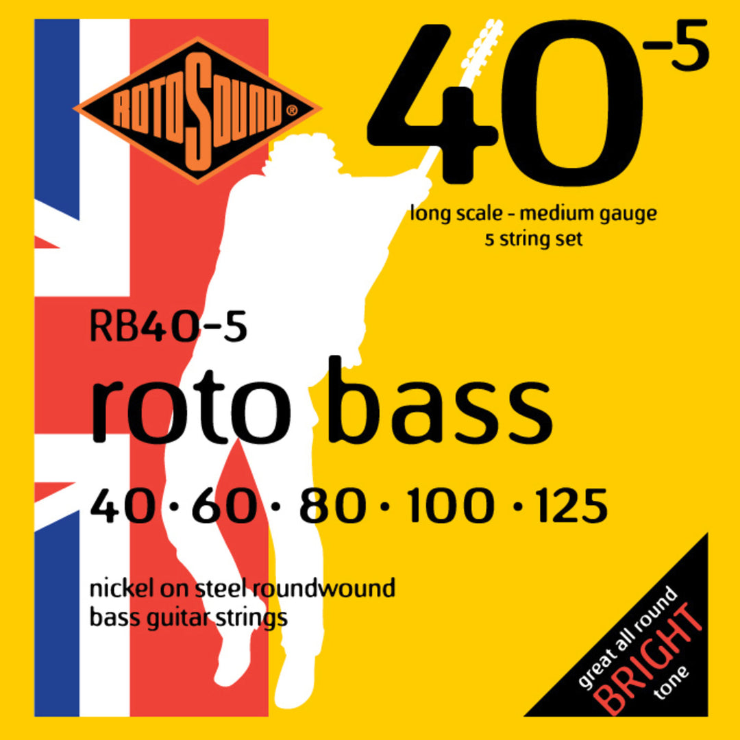 Rotosound E-Bass Strings Roto Bass - Set 5-string Nickel Standard 40-125 (RB40-5)