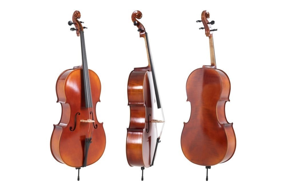 GEWA Ideale cello 4/4, sat op, Wittner-skruer, massarandubabue, taske