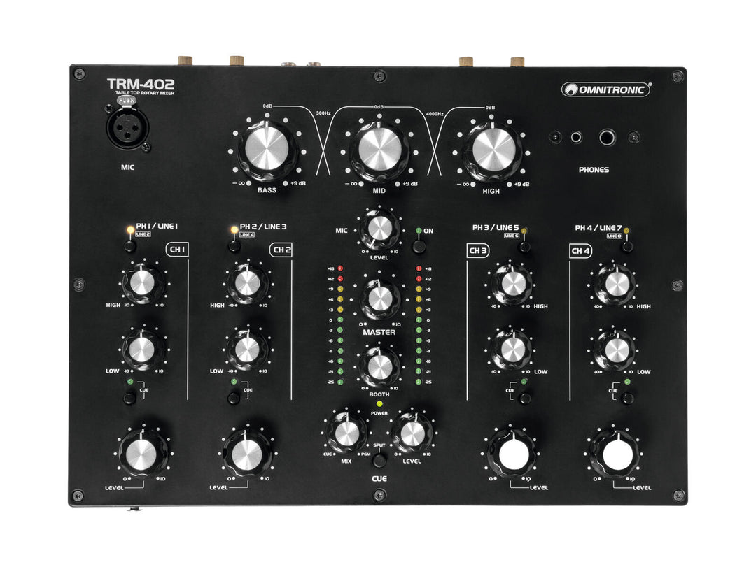 OMNITRONIC TRM-402 4-channel Rotary Mixer