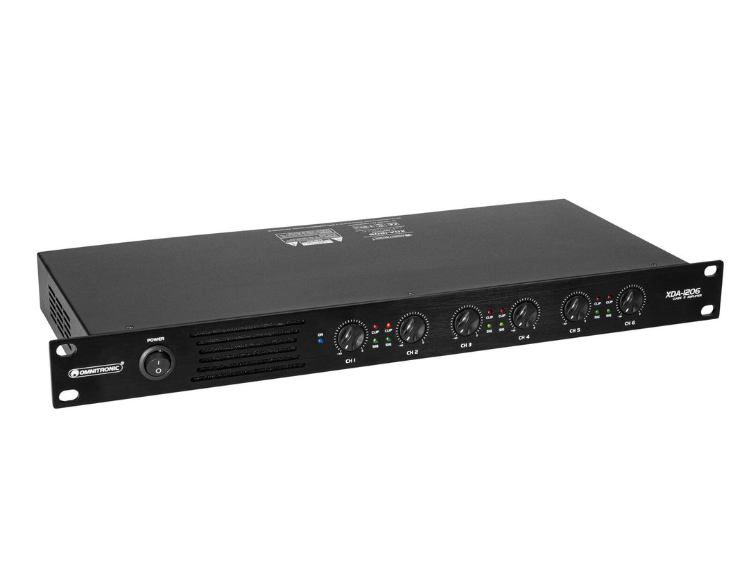 OMNITRONIC XDA-1206 6-channel Class D Amplifier