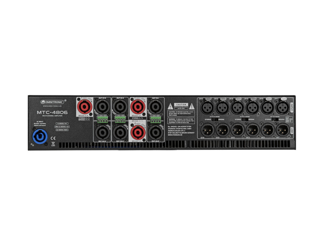 OMNITRONIC MTC-4806 6-channel Amplifier