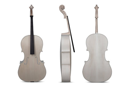 GEWA ulakeret cello 7/8, Stradivari Gore-Booth, flot flammet