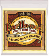 Ernie Ball 2061 Earthwood 80/20 5 String Banjo, Loop End