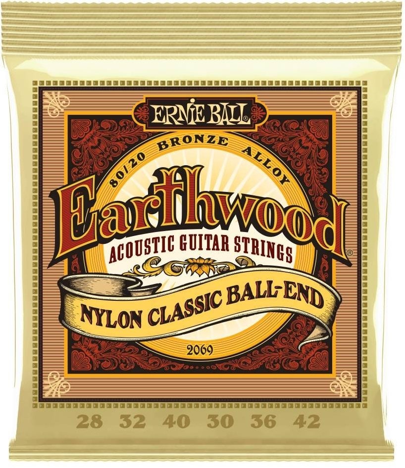 Ernie Ball 2069 Earthwood 80/20 Folk Nylon Ball End