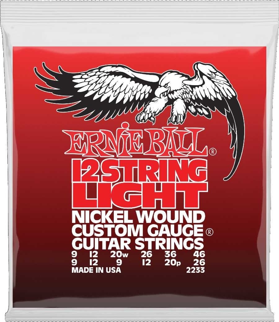 Ernie Ball 2233 12-String Electric Guitar Light Slinky Nicke