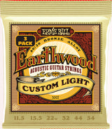 Ernie Ball 3007 Earthwood 80/20 Custom Light 3-Pack