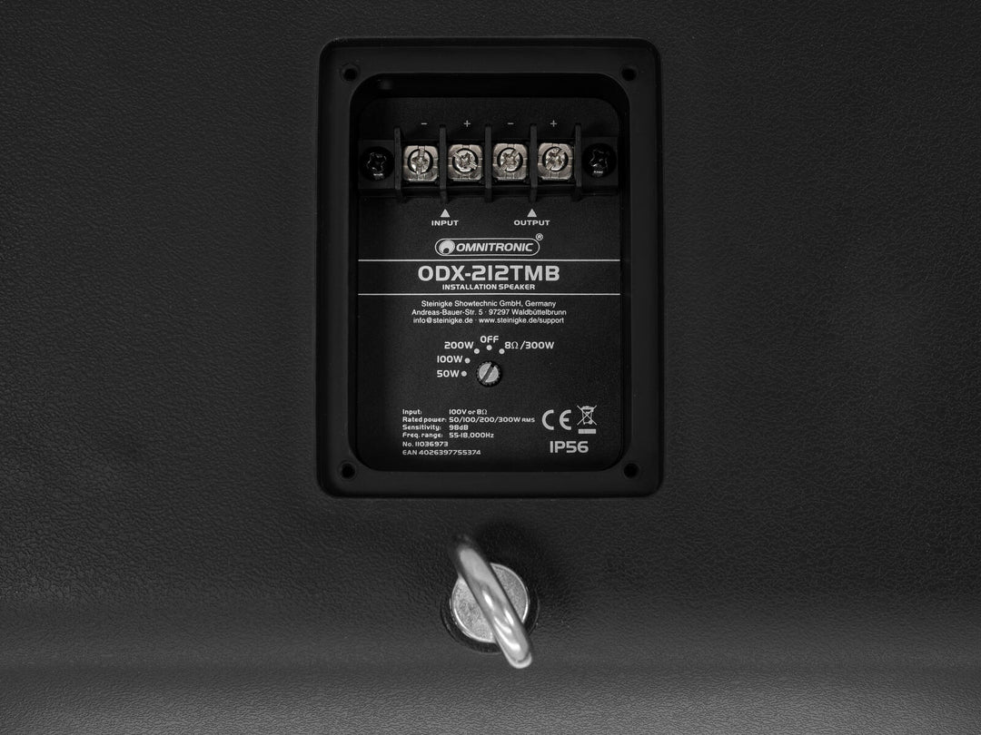 OMNITRONIC ODX-212TMB Installation Speaker 100V black