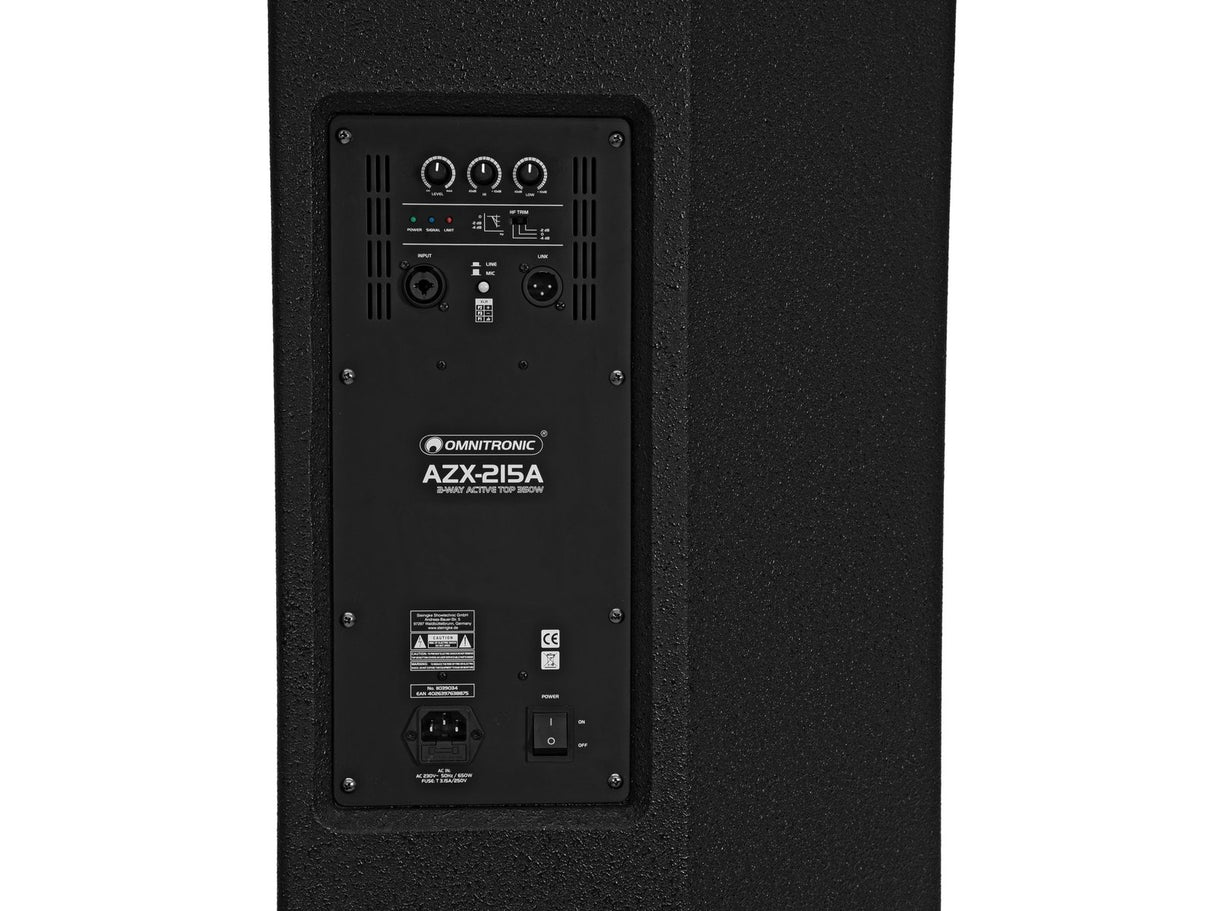 Omnitronic AZX-215A Aktiv PA Højttaler