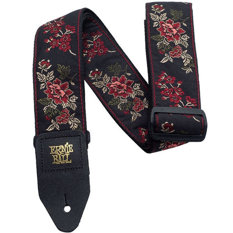 Ernie Ball EB-4142 Red Rose Jaquard Strap