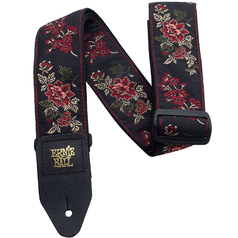 Ernie Ball EB-4142 Red Rose Jaquard Strap