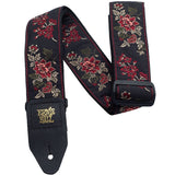 Ernie Ball EB-4142 Red Rose Jaquard Strap