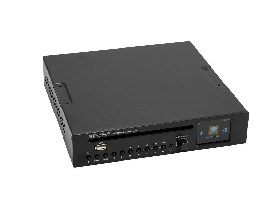 OMNITRONIC DRS-95CD Internet Radio with DAB+, Bluetooth and CD Player