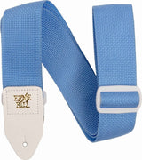 Ernie Ball 5348 Polypro Strap Guitar Strap Soft Blue with Wh