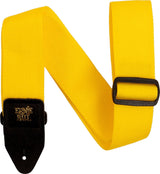 Ernie Ball 5351 PolyPro Guitar Strap Yellow with Black Leath