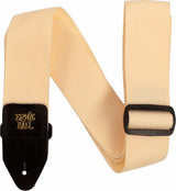 Ernie Ball 5354 PolyPro Guitar Strap Cream with Black Leathe