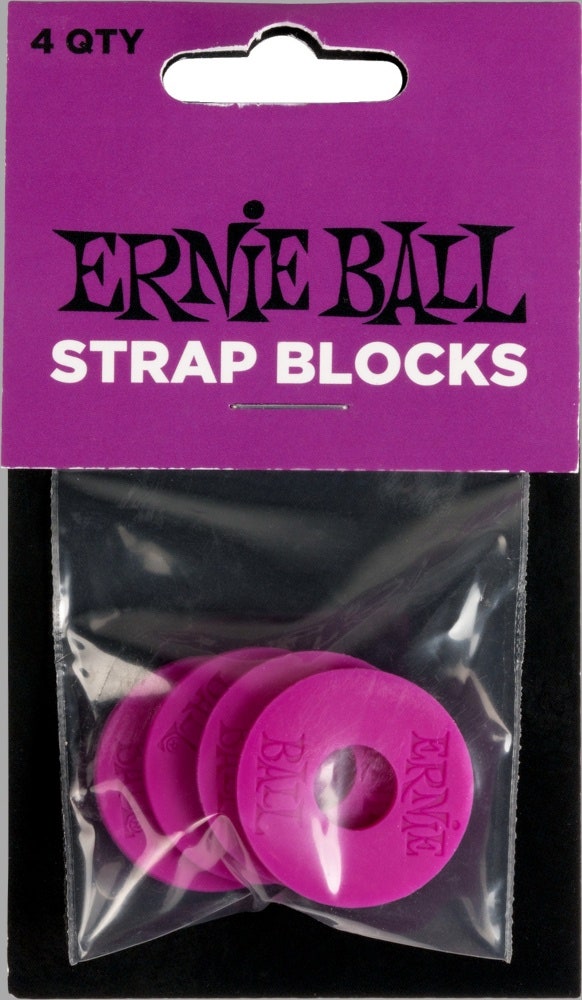 Ernie Ball 5618 Strap Blocks, Purple, 4 pc