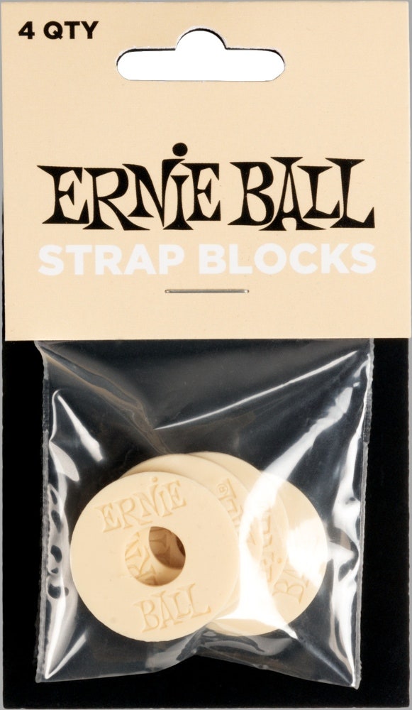 Ernie Ball 5624 Strap Blocks, Cream, 4 pc