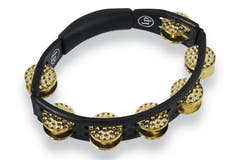 Latin Percussion Tambourine Cyclops Hand model - Dimpled Brass, black (LP174)