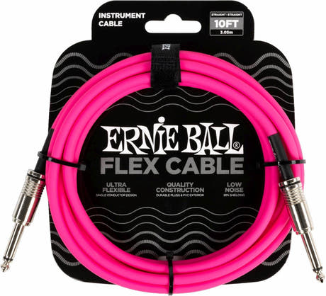 Ernie Ball 6413 FLEX Instrument Cable 3m - Pink