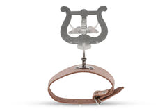 GEWA fløjtelyra, stor, læderarmbånd og etgrebsbeslag