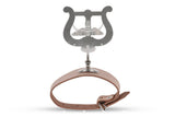 GEWA fløjtelyra, stor, læderarmbånd og etgrebsbeslag