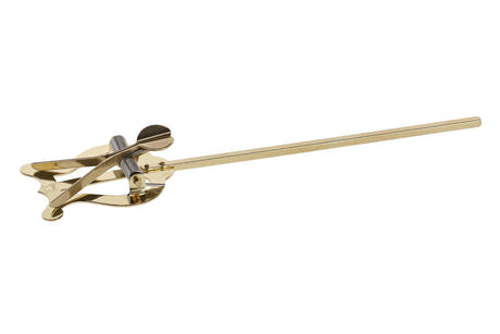 GEWA lyra, gul messing, 2 nodeklemmer, stilk 14 cm