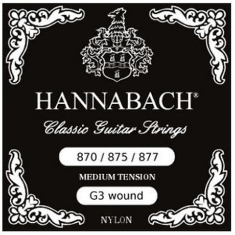 Hannabach 875MT G3 kromomviklet til klassisk guitar, medium tension