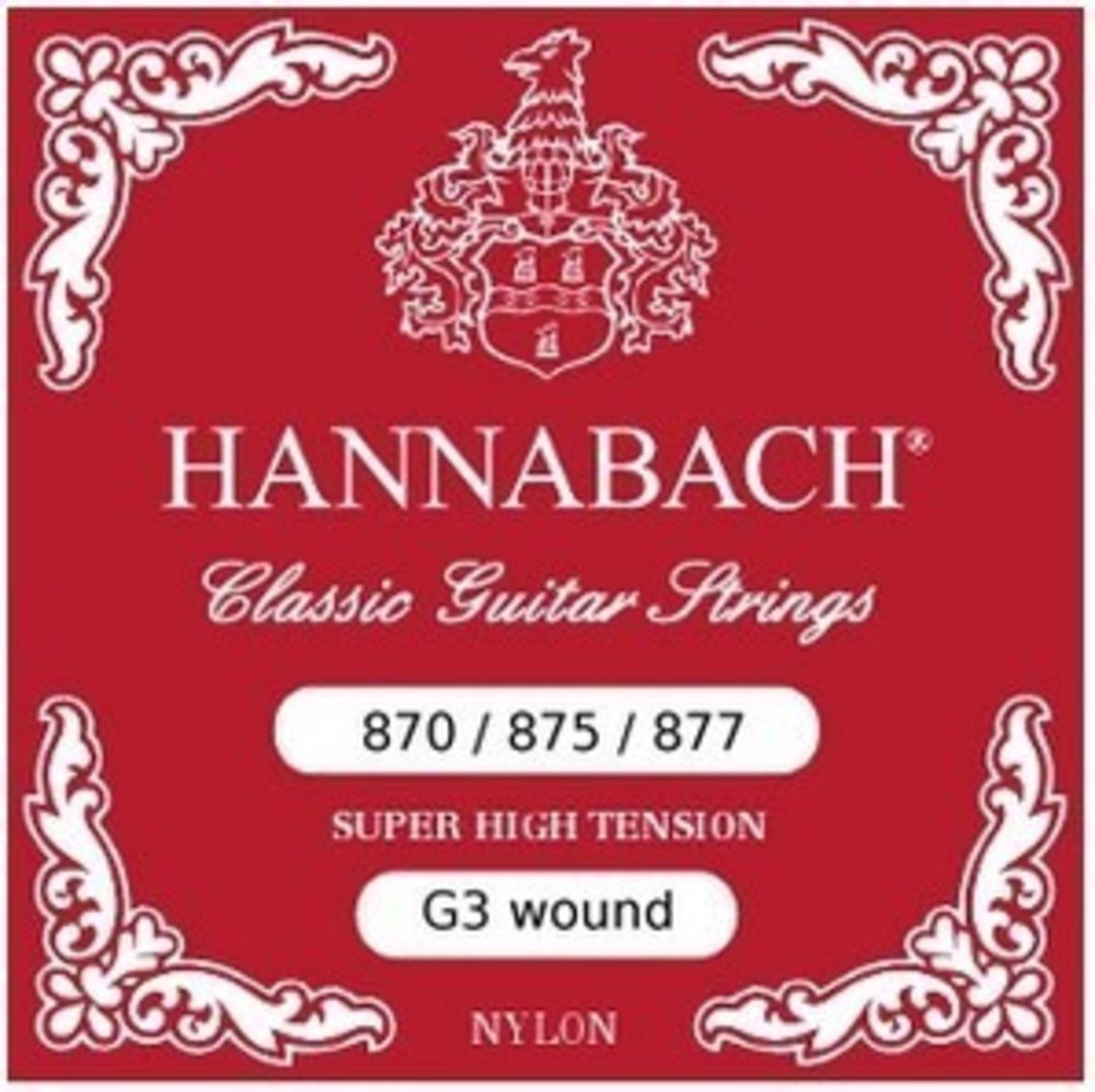 Hannabach 877SHT aluminiumomviklet G3-streng, super high tension