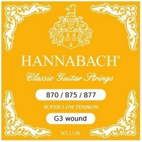 Hannabach 877SLT aluminiumomviklet G3-streng, super low tension