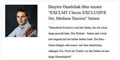 Hannabach Strings for classic guitar Exclusive Serie High Tension - Exclusiv High Tension Set (EXCLHT)