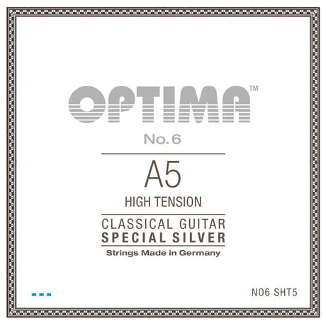 Optima No. 6 A5 klassisk guitarstreng, forsølvet, high tension
