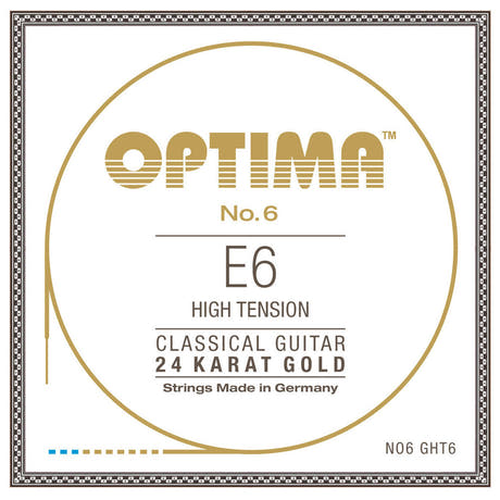 Optima No. 6 E6 klassisk guitarstreng, forgyldt, high tension