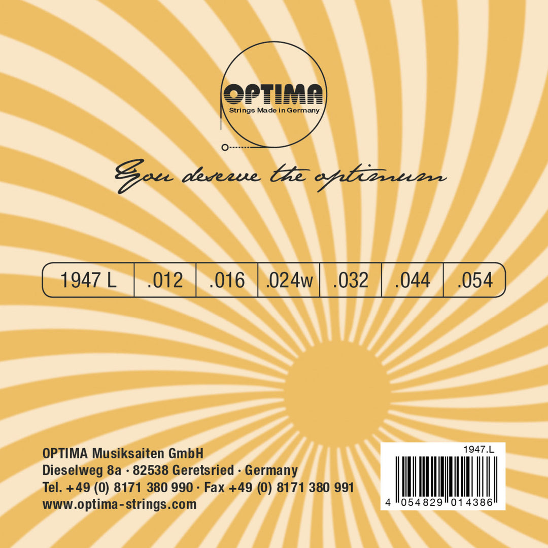 Optima Strings for E-guitar Jazz Swing Chrome Round Wound - Set (1947L)