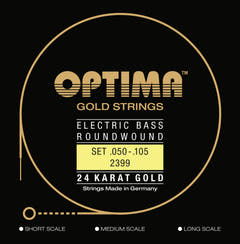 Optima E-Bass Strings Gold Strings Round Wound long scale - Set 4-string medium (2399M)