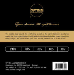 Optima E-Bass Strings Unique studio golden strings - 4-str. long sc. (2409L)